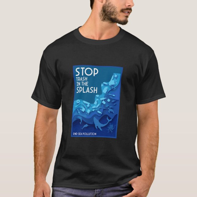 Camiseta Contaminación del mar final (Anverso)