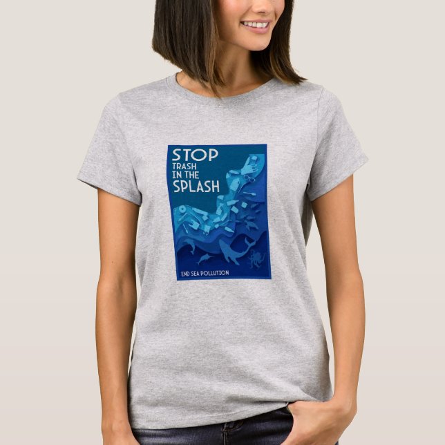 Camiseta Contaminación del mar final (Anverso)