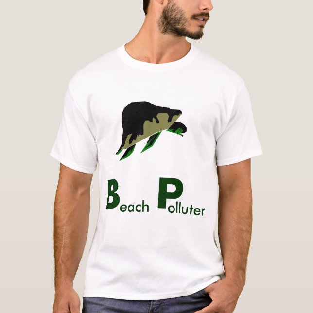 Camiseta Contaminadores de la playa - necesitamos boicotear (Anverso)