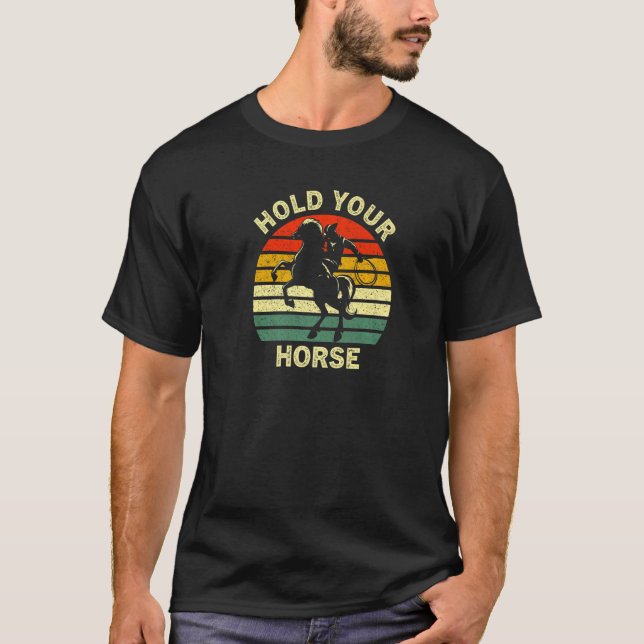 Camiseta Contenga Sus Caballos Vintage Cabalgata Rodeo Occi (Anverso)