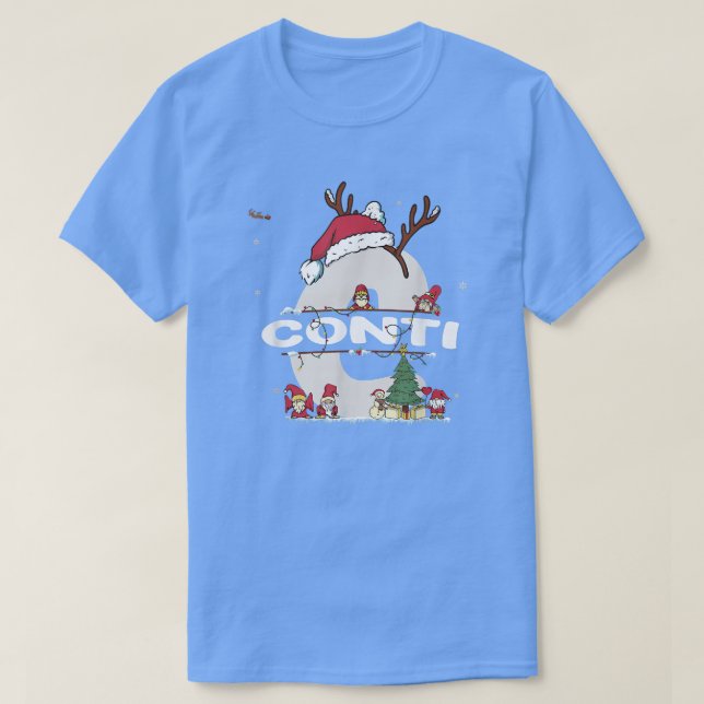 Camiseta Conti Christmas Shirt w Conti Name for funny Xmas  (Diseño del anverso)