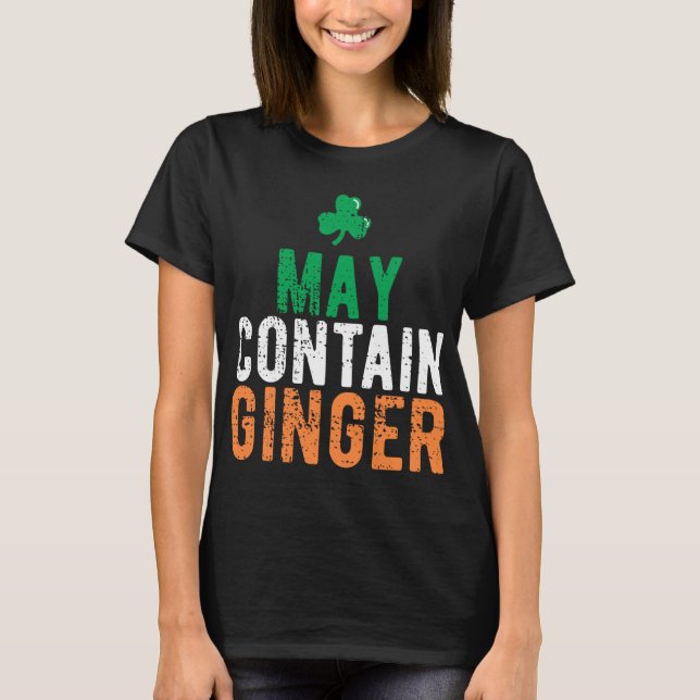 Camiseta Contiene Ginger St. Patrick's Day (Anverso)