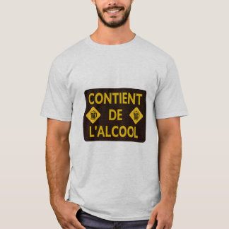 Camiseta contient alcool biere chope binouze mousse humour