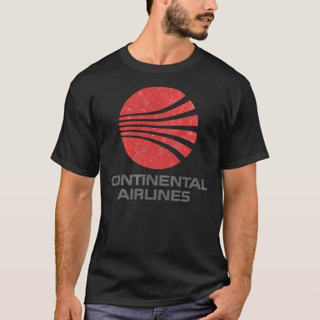 Camiseta Continental Airlines Vintage Aviation    (Anverso)