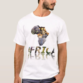 Camiseta Continente africano de vida salvaje\África es salv
