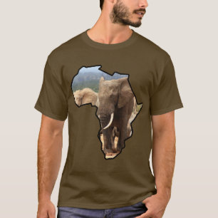 Camiseta Continente africano de vida silvestre
