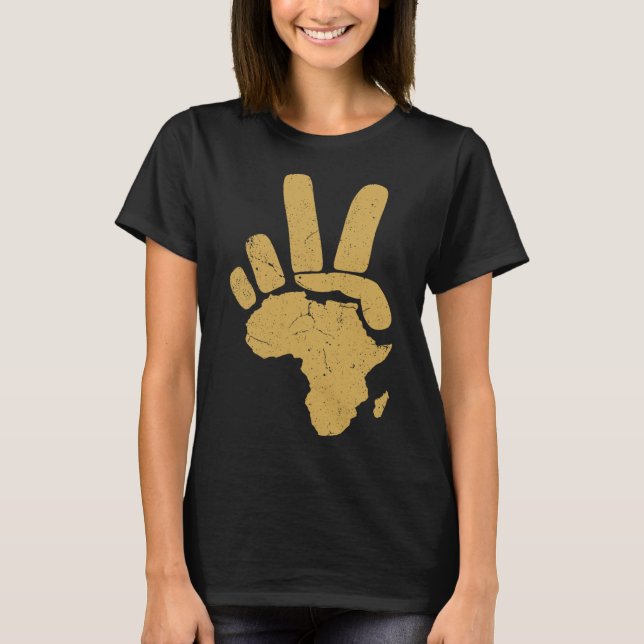 Camiseta Continente africano por la paz Orgullo africano hi (Anverso)