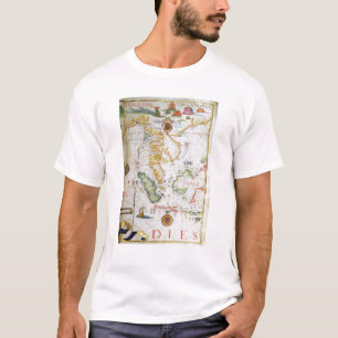 Camiseta Continente Asia sudoriental, detalle del atlas del