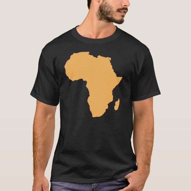 Camiseta continente del esquema de África (Anverso)