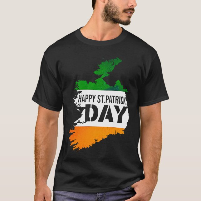 Camiseta Continente Irlandés Artístico Para San Patricio Dí (Anverso)