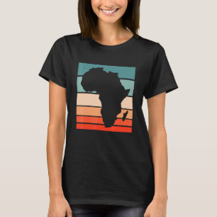 Camiseta Continente Mapa Africano Para El Orgullo Negro Afr