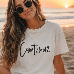 Camiseta Continuar, bienestar mental motivador e inspirador
