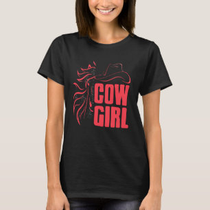 Camiseta Contorno de cabeza de caballo occidental vaquera