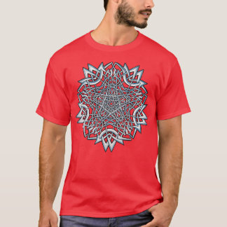 Camiseta Contorno de color céltico de nudo Mandala Pentagra