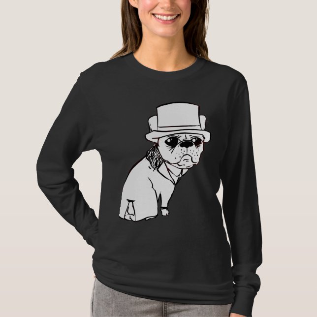 Camiseta Contorno de duque de Bulldog francés (Anverso)