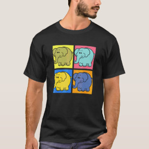 Camiseta Contorno de elefante Animal del zoológico Elefante
