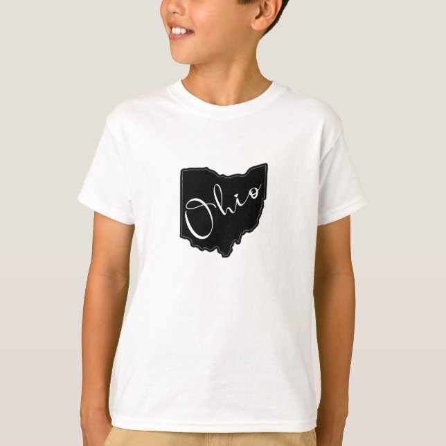 Camiseta Contorno de forma de estado Ohio - Contorno de map (Anverso)