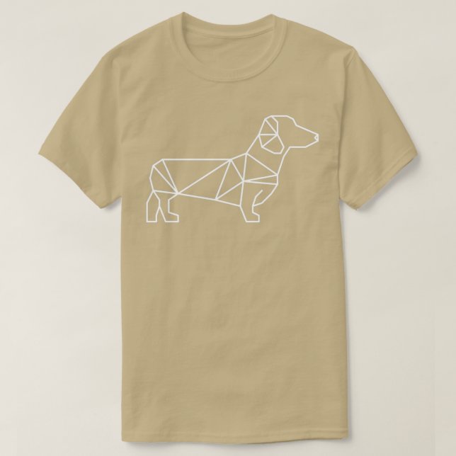 Camiseta Contorno de forma de perro Dachshund Sausage Simpl (Diseño del anverso)