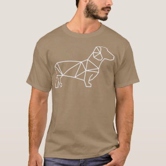 Camiseta Contorno de forma de perro Dachshund Sausage Simpl