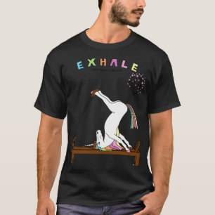Camiseta Contorno de inhalación de unicornio