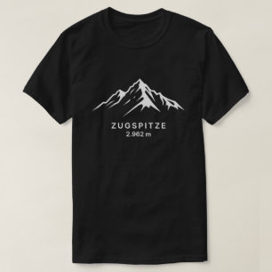 Camiseta Contorno de la cima del monte Zugspitze