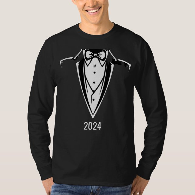 Camiseta Contorno de Tuxedo (Anverso)