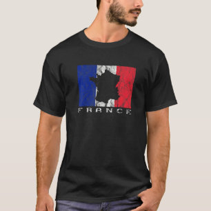 Camiseta Contorno francés Francia Viaja Ama Francia París F