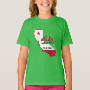 Camiseta Contorno y bandera de California