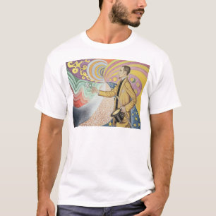 Camiseta Contra el esmalte de un fondo rítmico