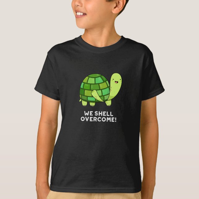 Camiseta Contra la graciosa Tortoise Pun Dark BG (Anverso)