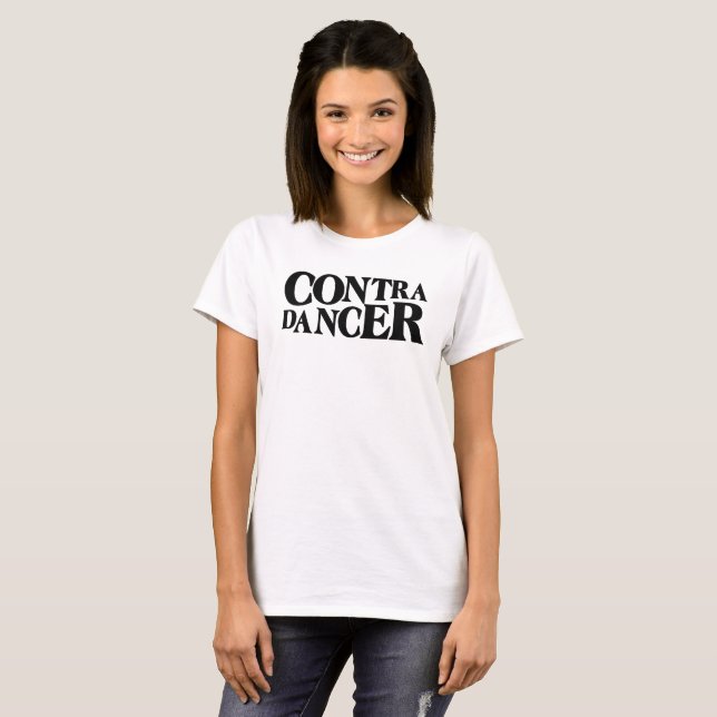 Camiseta Contra letras Bailarín-Negras (Anverso completo)