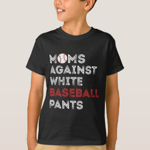 Camiseta Contra Los Pantalones De Béisbol Blancos, La Diver