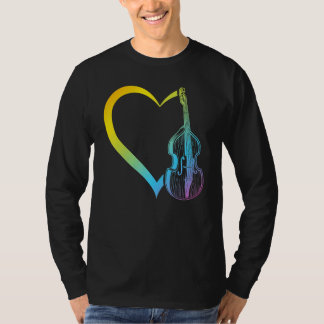 Camiseta Contrabajo Corazón Contrabajista Contrabajo