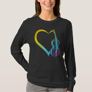 Camiseta Contrabajo Corazón Contrabajista Contrabajo