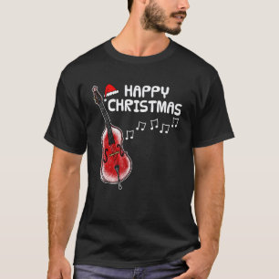 Camiseta Contrabajo Navidad Bajista Músico de Jazz Música