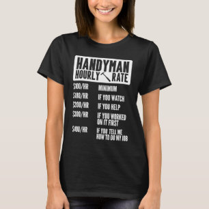 Camiseta Contractor de carpintero Handyman Hourrate Constru