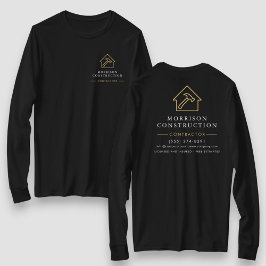 Camiseta Contractor Home Repair Black Gold Work T-Shirt