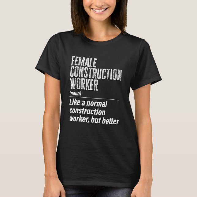 Camiseta Contractor L de definición de trabajador de constr (Anverso)
