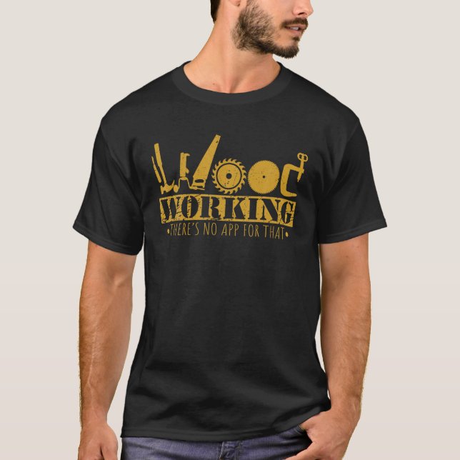 Camiseta Contractor Regalo Herramientas de madera Trabajado (Anverso)