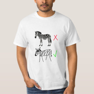 Camiseta Contraste de cebra - cebra de alta calidad vs.