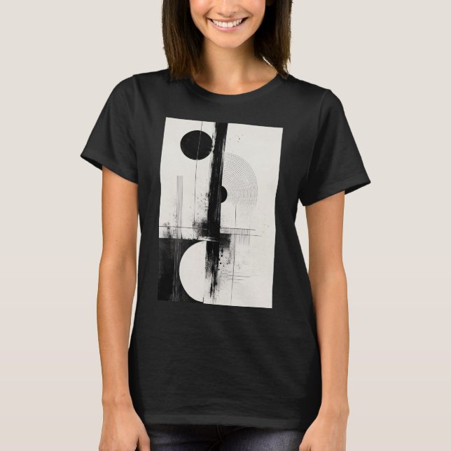 Camiseta Contraste geométrico minimalista (Anverso)