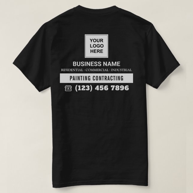 Camiseta Contratación de pintura Empresa de negocios (Reverso del diseño)