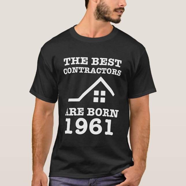 Camiseta Contratista de viviendas 1961 Trabajador de constr (Anverso)