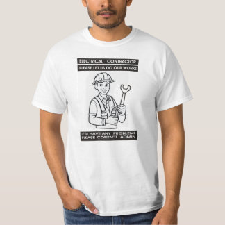 Camiseta contratista eléctrico y trabajos generales de mant