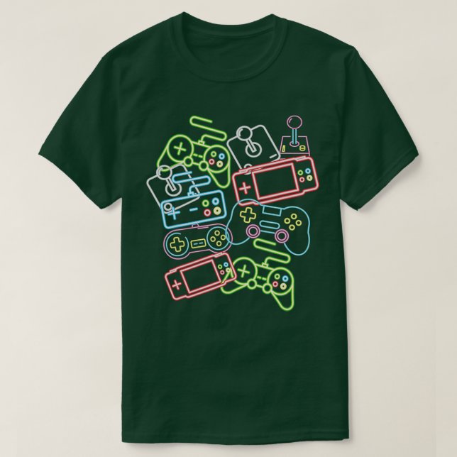 Camiseta Control All The Things Video Game Controller 80's  (Diseño del anverso)