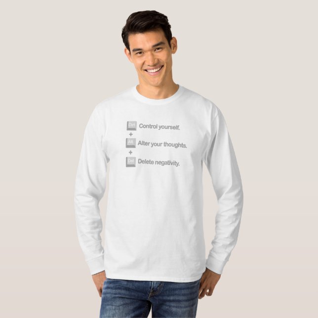Camiseta Control Alt Delete Mindset Motivation Quote (Anverso completo)
