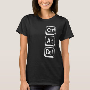 Camiseta Control Alt Suprimir Ctrl Alt Supr Columna