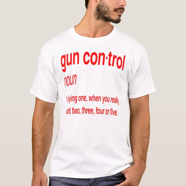 Camiseta Control De Armas Comprando Uno Cuando Quieres Comp (Anverso)