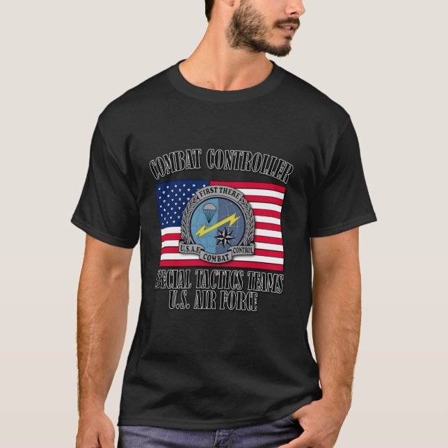 Camiseta Control de combate Tácticas especiales Diseño de e (Anverso)