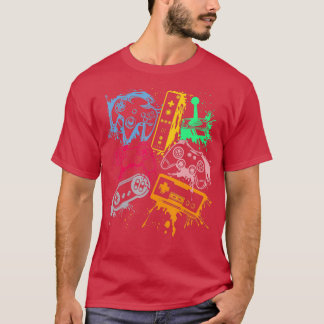 Camiseta Control de consola de videojuegos Arco retro 80 de